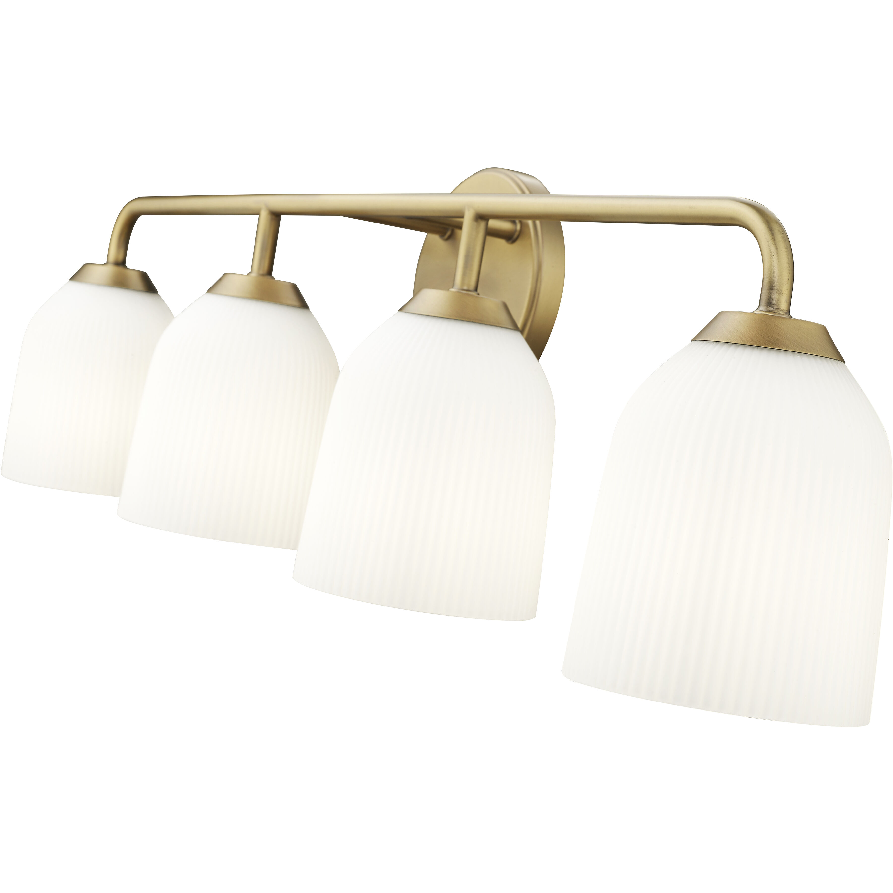 Norah 4 Light 32 inch Vintage Brass Bathroom Vanity Light Wall Light